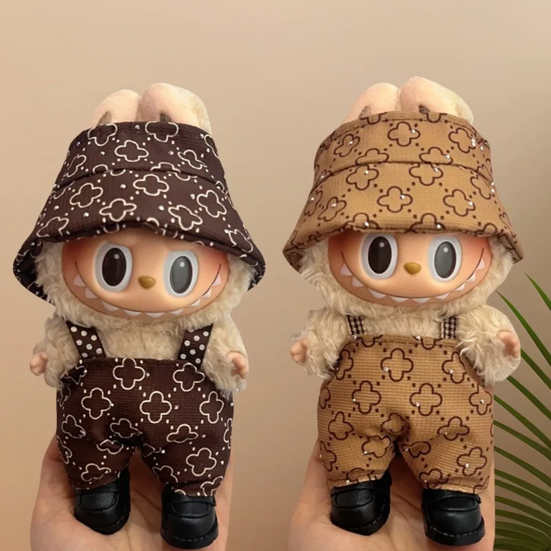 V1V2V3 Labubu 인형 옷에 적합한 미니 의류 세트 색상 일치 후드 인형 액세서리 귀여운 장식 작은 옷