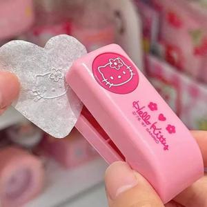 헬로 키티 스테이플러 엠보서 금속 엠보싱 펀치 카와이 만화 학생 노트 스탬프 엠보서 학교 용품 생일 선물