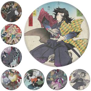 58mm 애니메이션 악마 슬레이어 Kimetsu no Yaiba 우키요에 카마도 탄지로 아가츠마 젠이츠 코스프레 의상 배지 핀 SPTE Tinplate Brooch