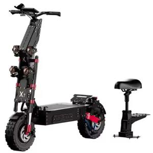 OBARTER-X7 스마트 전기 스쿠터 14인치 오프로드 타이어 4000W*2 듀얼 모터 60V 60Ah 배터리 90Km/h 최대 속도 120kg 용량