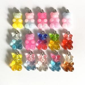 목걸이 팔찌 귀걸이에 대 한 10Pcs 캔디 베어 펜 던 트 매력 보석 만들기 Diy 결과 수 지 곰 크리스마스 만들기
