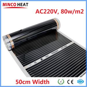 바닥 난방 필름, 모든 크기, 적외선 AC 220V, 50cm 너비, 에너지 절약