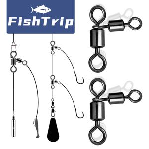 FishTrip 3 웨이 회전 삼각형 조인트 롤링 회전 커넥터 3 웨이 회전 메기 낚시 액세서리 바닥 튀는