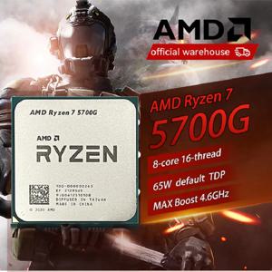 AMD RYZEN 7 5700G CPU 100% 새로운 5700G 프로세서 데스크탑 PC 게이머 4.6GHz 8 코어 16 스레드 Vega 8 그래픽 카드