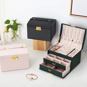 1PC, 잠금 아치 3층 보석 상자, 모든 종류의 보석 보관에 적합