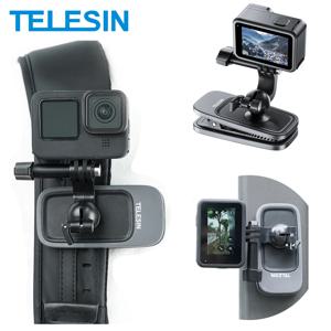 텔레신 360 °   GoPro Hero 용 회전 자기 배낭 클립 클램프 마운트 13 12 11 10 9 8 7 Insta360 DJI 액션 카메라 액세서리
