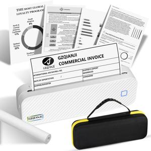 Inkless 휴대용 A4 열전 사 프린터 Bluetooth PDF Excel Word 문서 인쇄 기계 사무용 종이 롤 홈 스쿨
