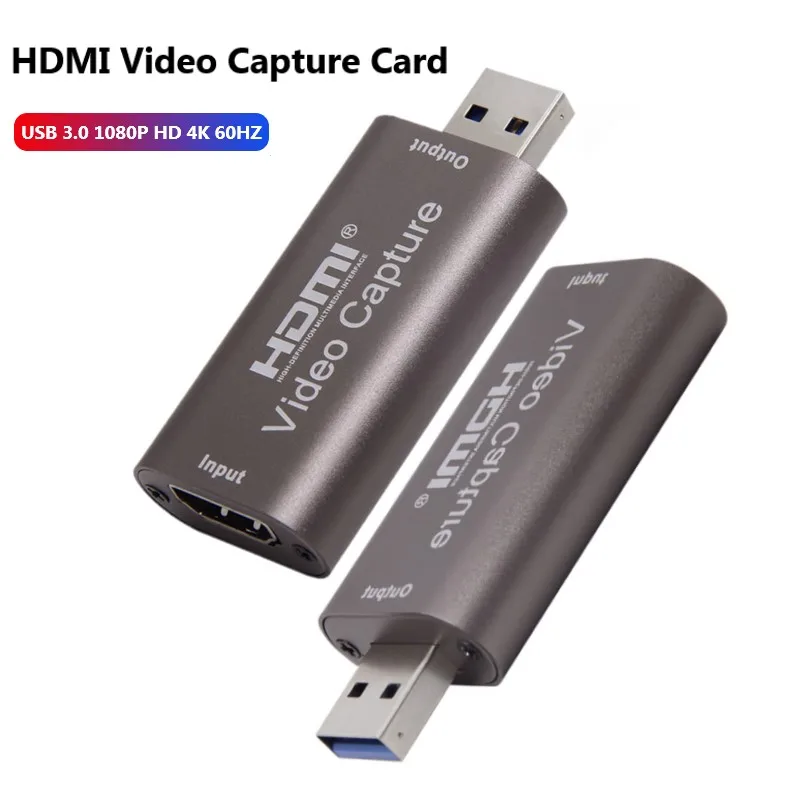 USB 3.0 비디오 캡처 카드 4K 60HZ HDMI 호환 비디오 그래버 라이브 스트리밍 박스 녹화 PS4 XBOX 전화 게임 DVD 카메라