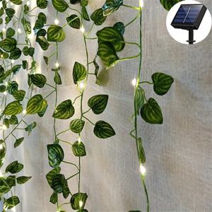 2M 20 LED 녹색 잎 문자열 빛 정원 조명 새해 장식 문자열 램프 결혼식 추수 감사절 크리스마스 장식