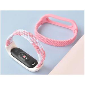 Xiaomi Mi band 7 시계 스트랩 나일론 시계 밴드 NFC 팔찌 스마트 Miband6 벨트 correa on Mi band 7 6 5 4 3 용 땋은 솔로 루프