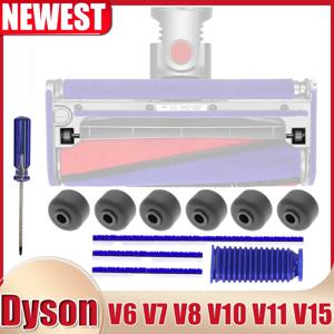 다이슨 V6 V7 V8 V10 V11 V15 용 플러시 스트립 및 밑창 휠, 소프트 롤러 클리너 헤드 스트립 펠트 스트립 교체 부품