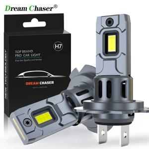드림 체이서 H7 LED 헤드 라이트 전구 미니 무선 60W 20000LM 6500K 자동차 전조등 자동 다이오드 램프 H7 터보 Led 12V 자동차