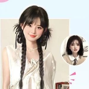 여성용 블랙 활 땋은 머리 포니테일 합성 가발, 고온 필라멘트, 스위트 쿨 로우 포니테일 머리핀 가발