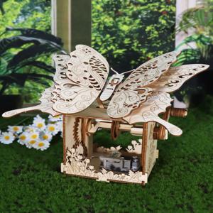 3d 나무 퍼즐 손 나비 뮤직 박스 당신은 내 햇빛 수제 조립 모델 키트 휴일 Brthdays 크리스마스 선물입니다
