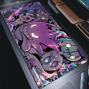 P-Pokemon-Gengar Grande 대형 게임용 마우스 패드, LockEdge 두꺼운 컴퓨터 키보드 테이블 책상 매트