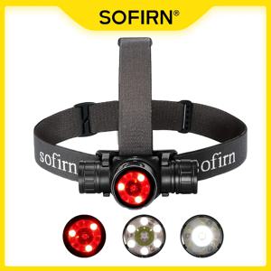 Sofirn HS21 전조등 2000lm EDC 18650 USB C 충전식 손전등 SFT40 Led 강력한 헤드 라이트 IP65 적외선 유도 토치
