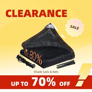 Clearance_Outdoor Shade Mesh 방수 정원 그늘 네트 테라스 천막 차양 캐노피 UV 보호 선 스크린 패브릭 그림자