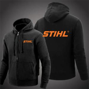 2024 남성용 신사복 전동 공구 티셔츠 Stihls 로고 프린트 까마귀 레저 스웨터 지퍼 후드 코트 지퍼 자켓 탑