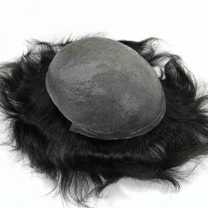 Beeos TJThinSkinV 6 인치 0.04-0.06mm 얇은 피부 남성 Toupee 인간의 머리카락 시스템 남성 교체 시스템 헤어 피스 인간의 머리카락