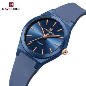 NAVIFORCE 2025 여성용 패션 쿼츠 시계, 스포츠 실리콘 스트랩, 여성용 손목시계, 심플한 시계 선물