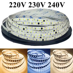 AC220V 230V LED 스트립 120LED/m 2835 홈 스트립 고휘도 아이스 블루 그린 옐로우 핑크 유연하고 절단 가능한 소프트 램프 바