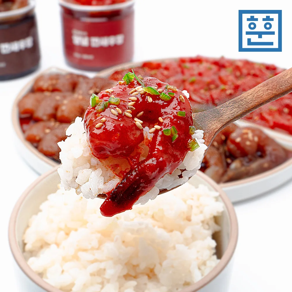[훈훈수산] 특제소스로 만든 깐새우장 300g / 간장맛 양념맛 매운양념맛 / 캔시머용기 포장 / 맛 선택가능