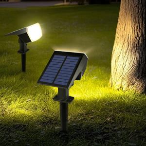 내장 대용량 배터리 1200mAh LED 태양 투광 조명 방수 스포트라이트 램프 정원 잔디 통로에 대한 긴 작업 시간