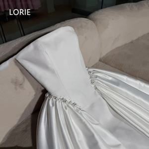 LORIE 섹시한 a 라인 웨딩 드레스 Beeding Applique 공주 민소매 신부 가운 Backless 웨딩 드레스 Hot Customized 2025