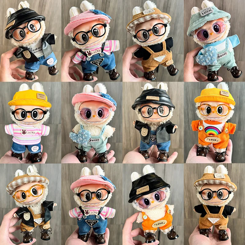 옷만 있는 17cm 귀여운 펜던트 인형/옷장 (안경이나 신발 없음) 어린이 선물 세트