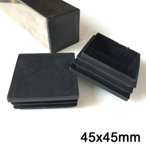 2/5/10개 45x45mm 정사각형 플라스틱 검정색 블랭킹 엔드 캡 튜브 파이프 삽입 플러그 마개