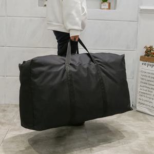 남여 대용량 접이식 더플 백 여행 의류 보관 가방 지퍼 옥스포드 주말 가방 얇은 휴대용 이동 수하물 가방