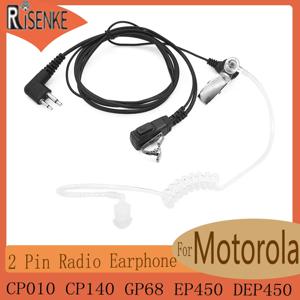 Motorola CP010, CP140, GP68, EP450, DEP450, 음향 PTT 이어폰, 비밀 요원 보안용 RISENKE 라디오 헤드셋