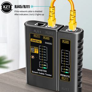 고품질 M469D RJ45 케이블 lan 테스터 네트워크 케이블 테스터 RJ45 RJ11 RJ12 CAT5 UTP LAN 케이블 테스터 네트워킹 수리 도구