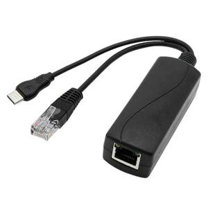 48V ~ 5V USB Type-C POE 전원 공급 장치 분배기 POE USB 이더넷 48V ~ 5V Tpye-C POE RJ45 암(라즈베리 E1용)