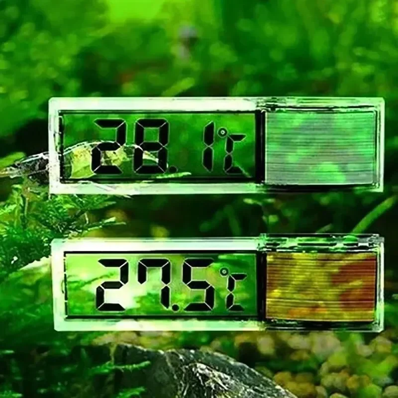1pcs 수족관 온도계 전자 LCD 디지털 물고기 탱크 온도 측정 물고기 탱크 온도 측정기 수족관 액세서리