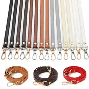 128cm PU 가죽 가방 스트랩 긴 조절 가능한 크로스 바디 스트랩 가방 벨트 교체 벨트 어깨 스트랩 1.2cm 와이드 가방 핸들