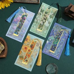 1 Pc 금속 해바라기 중공 북마크 중국 스타일 크리 에이 티브 페인트 책 홀더 술 펜던트 어린이 편지지 학교 용품