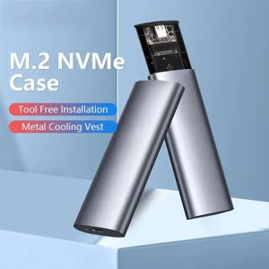 M.6 하드 디스크 박스 3.1 듀얼 프로토콜 NVME/NGFF SATA SSD 타입-C 3.1 디스크 도구 무료 M.2 SSD 케이스 내장 금속 방열판