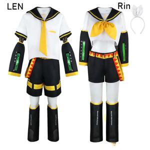 애니메이션 린 렌 코스프레 의상 렌 린 코스프레 렌 의상 Kagamine JK 유니폼 할로윈 코믹 콘 의상