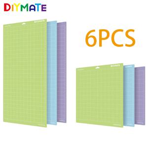 접착제 Pvc 커팅 매트와 Cricut/카메오 4에 대 한 새로운 6 개/몫 혼합 된 색상 조각 기계 기본 플레이트 커팅 매트
