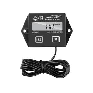 디지털 모터 속도계 엔진 시간 측정기 타코미터 게이지 RPM LCD 디스플레이 가솔린 2/4 스트로크 보트 오토바이 전기 톱