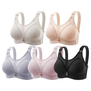 얇은 컵을 모아주는 편안하고 지지력이 뛰어난 여성용 브라와 언더와이어 없음 적합한 큰 가슴 데일리웨어 및 스포츠 활동