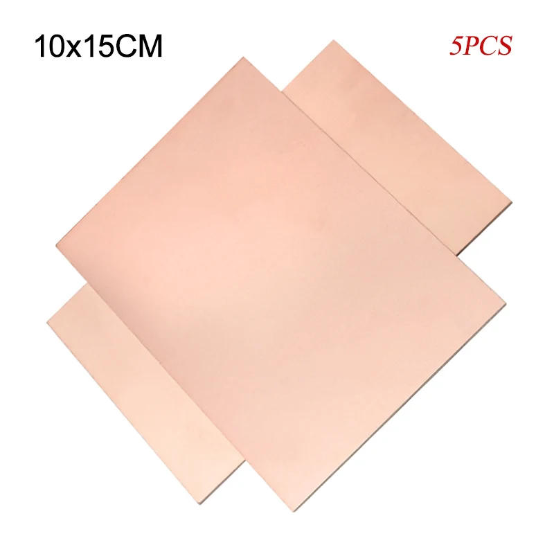 5PCS 10x15CM FR-4 유리 섬유 구리 클래드 라미네이트 보드 10*15CM PCB 양면 DIY 인쇄 프로토 타입 회로 기판