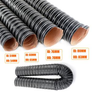 51mm 60mm 76mm 80mm ID 길이 100cm 덕트 파이프 튜브 호스 엔진 흡기 제동 자동차 캠핑카 트럭 캐러밴 용 고온 방지