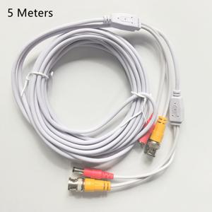 5/10/20 미터 BNC + DC 커넥터 2 in 1 BNC CCTV 케이블 동축 비디오 전원 AHD 카메라 아날로그 CCTV DVR 시스템 용 흰색 와이어