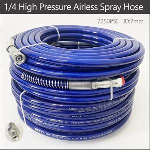 7mm 내경 고압 에어리스 스프레이 호스 1/4 인터페이스 길이 0.5~40M 유연한 섬유 나일론 튜브 압력 7250PSI