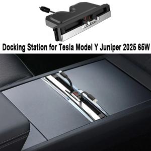Tesla Model 3 Y Juniper 2025 65W 빠른 충전기 USB 션트 허브 지능형 도킹 스테이션 어댑터 전원 분배기 확장