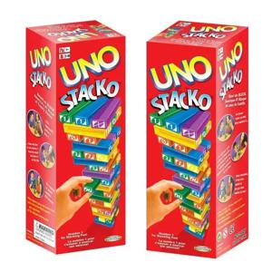 Hot Stacko UNO 카드 보드 게임 가족 엔터테인먼트 포커 파티 조기 교육 퍼즐 Stackoed 장난감 카드 놀이 생일 선물