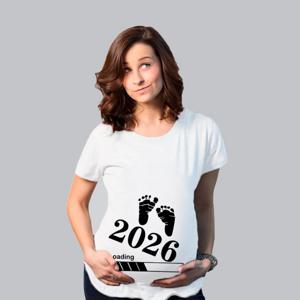 Baby Loading 2026 프린트 출산 셔츠 여성 임신 발표 티셔츠 여성 임신 옷 새 엄마 여름 탑 티