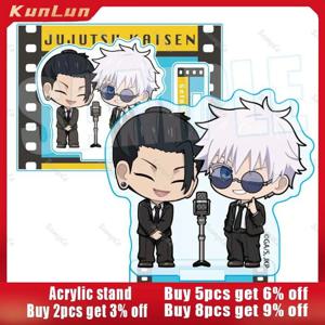 Jujutsu 일본 애니메이션 주변기기 Q 버전 Gojo Satoru 아크릴 스탠드 Collectible Desk Ornament 소년을위한 크리 에이 티브 생일 선물